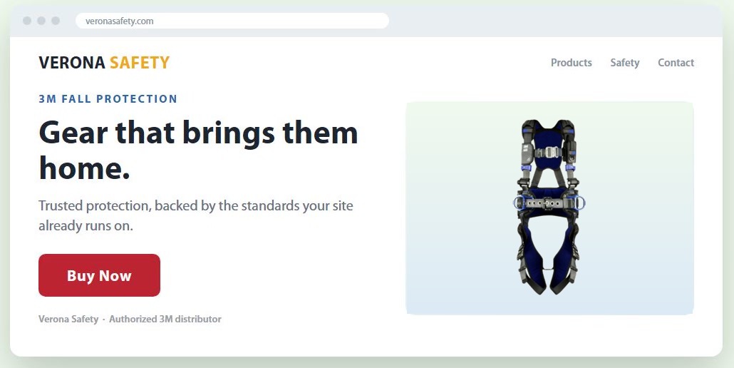 Co-branded product landing page with a Buy Now button