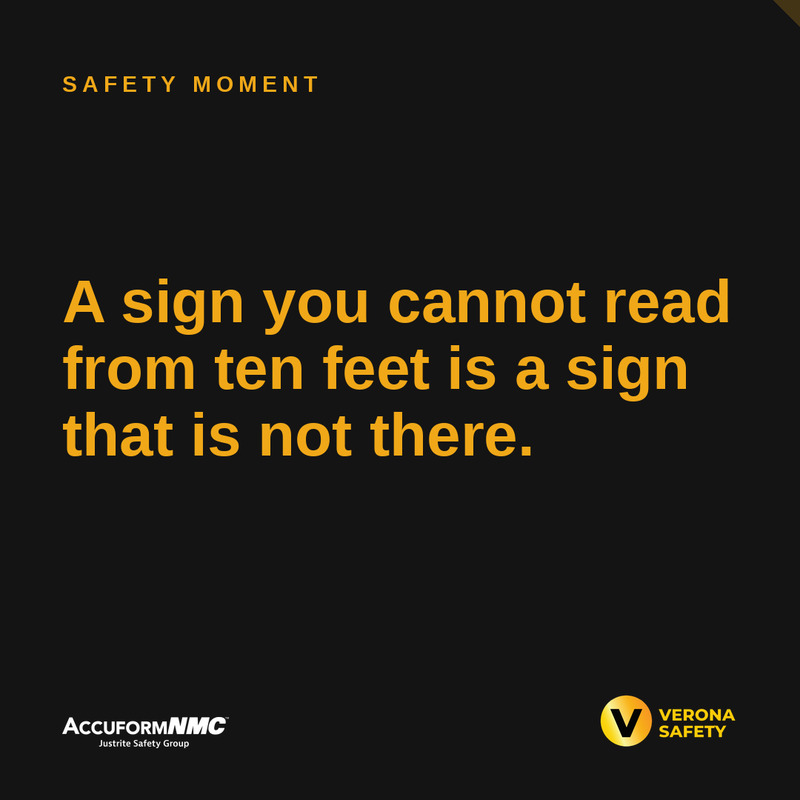 Verona Safety and AccuformNMC safety card