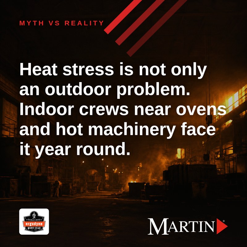 Martin Supply and Ergodyne heat safety card